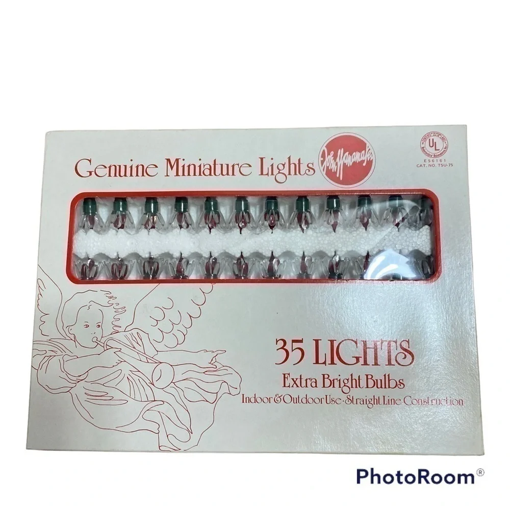 Vintage Tulip Christmas Lights Red 35 String NEW Flowers Reflector